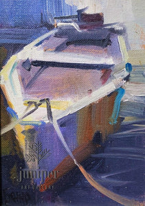 Little Boat, oil painting by Wyatt LeGrand
