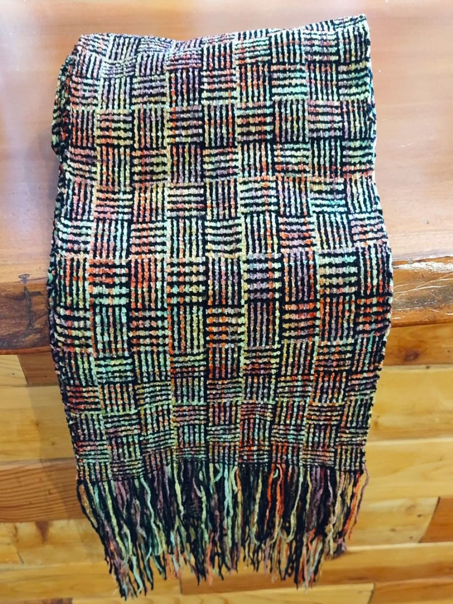 DST - Woven Scarf - Chenille - Log Cabin Design – Juniper Art Gallery