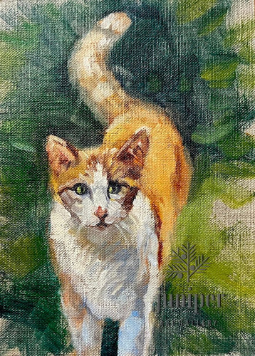 (Unframed) Suddenly a Cat by Donna Shortt