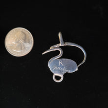 Sterling silver bird pendant with o-ring by Tim Terry