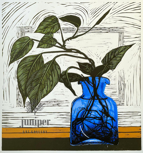 Cobalt Vase in Window by Danielle Urschel