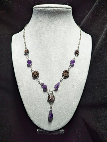 Necklace #22 (Black Rose) by Vivian Eleven