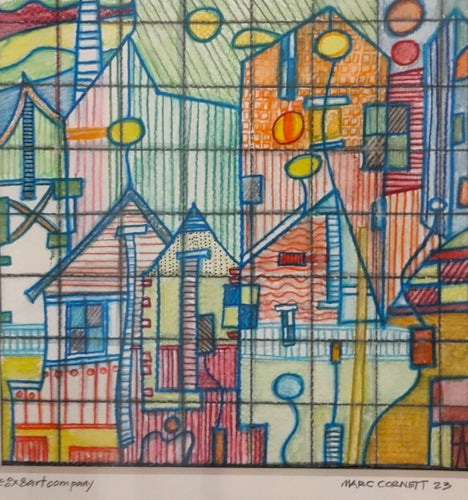 8x8 Art - Neighborhood by Marc Cornett