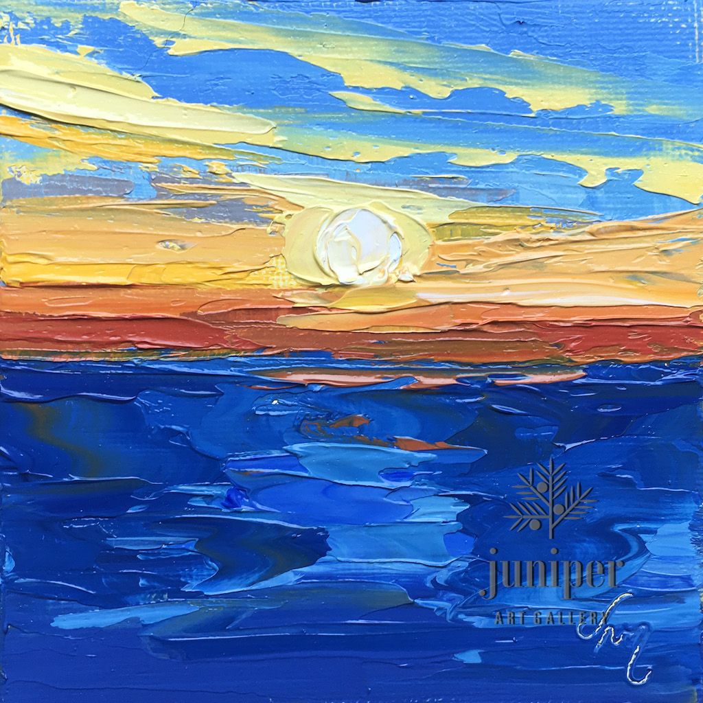 Mini Sunset #59 (oil) by Diane Van Noord