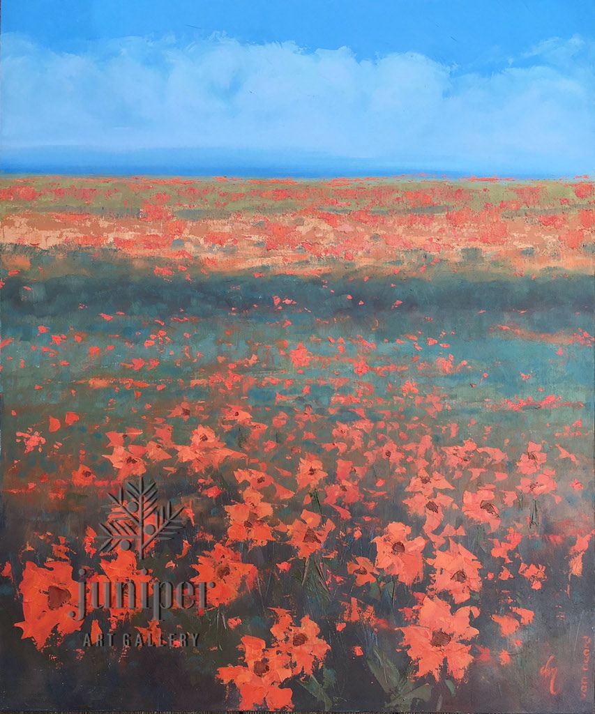 Flowering Far Afield ll, oil painting by Diane Van Noord