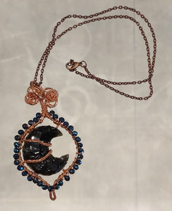 EWJ - Pendant #16 (copper wrapped w/ chain)