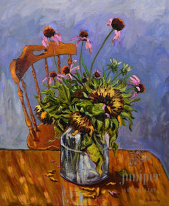 Sunflowers and Echinacea by Grace (Butedma) Gonso