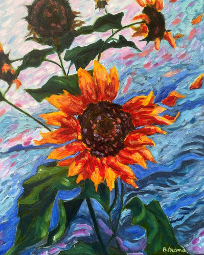 Sunflowers in Storm by Grace (Butedma) Gonso