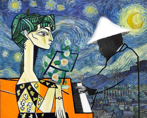 Jacqueline and Thelonius on a Starry Night by Ransom Haile