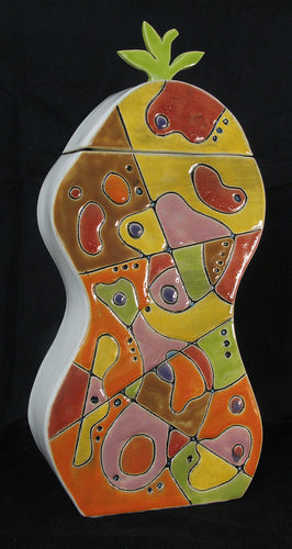 Pear Shaped Vase (with Lid) by Keith J. Hampton