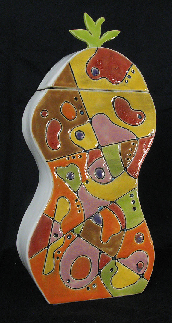 Pear Shaped Vase (with Lid) by Keith J. Hampton