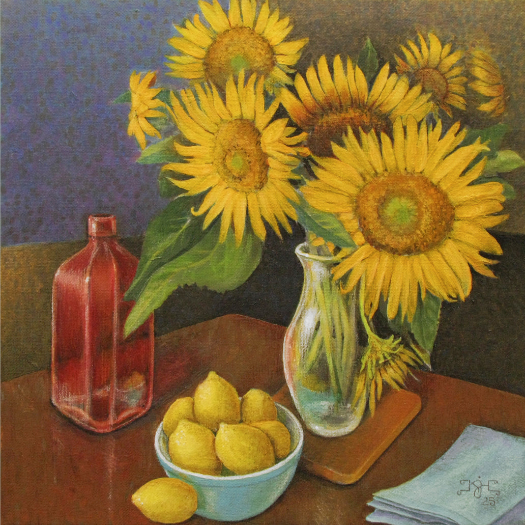 Still Life with Big Sunflowers by Keith J. Hampton