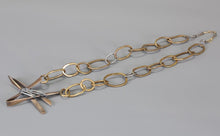 Brass & Sterling Silver Wrapped Pendant by Dena Hawes