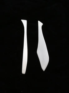 Brushed Sterling Silver Earrings #5 by Dena Hawes