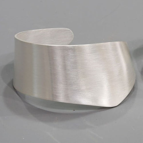 Brushed Sterling Silver Cuff Bracelet #1 by Dena Hawes