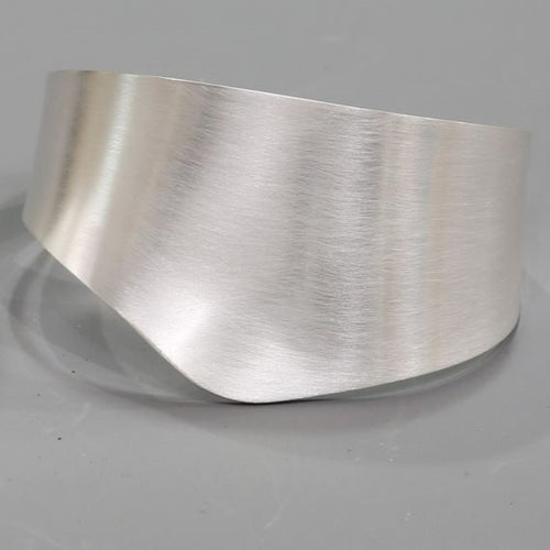 Brushed Sterling Silver Cuff Bracelet #2 by Dena Hawes
