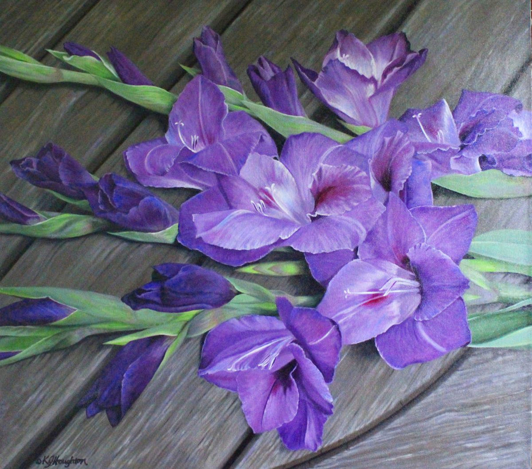 Fresh Cut Glads by Kathryn J. Houghton