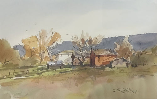 (Unframed) JS26-10 original watercolor by Jerry Smith