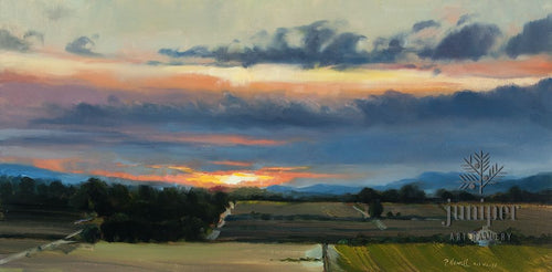 Lever du Soleil, oil by Pamela Newell