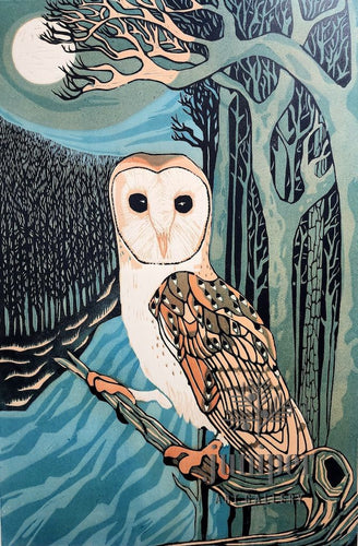 Reproduction - Barn Owl at Fortune Woods by M. Rees