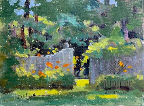 (Unframed) Farm Garden Gate by Donna Shortt