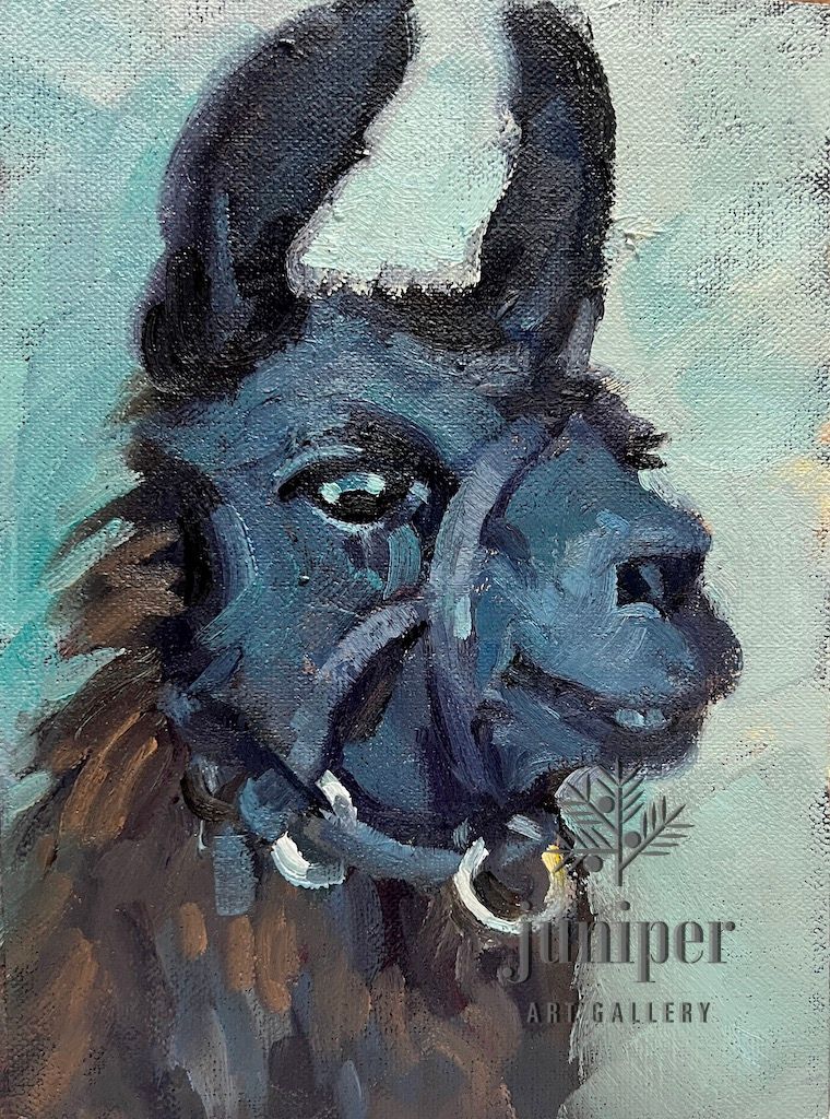 (Unframed) Llama Grin by Donna Shortt