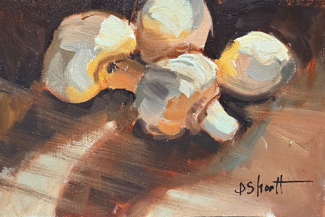 (Unframed) Mushroom Prep by Donna Shortt