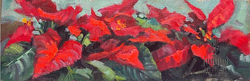 (Unframed) Poinsettia Panorama by Donna Shortt