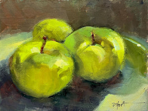 (Unframed) Trois Verts by Donna Shortt