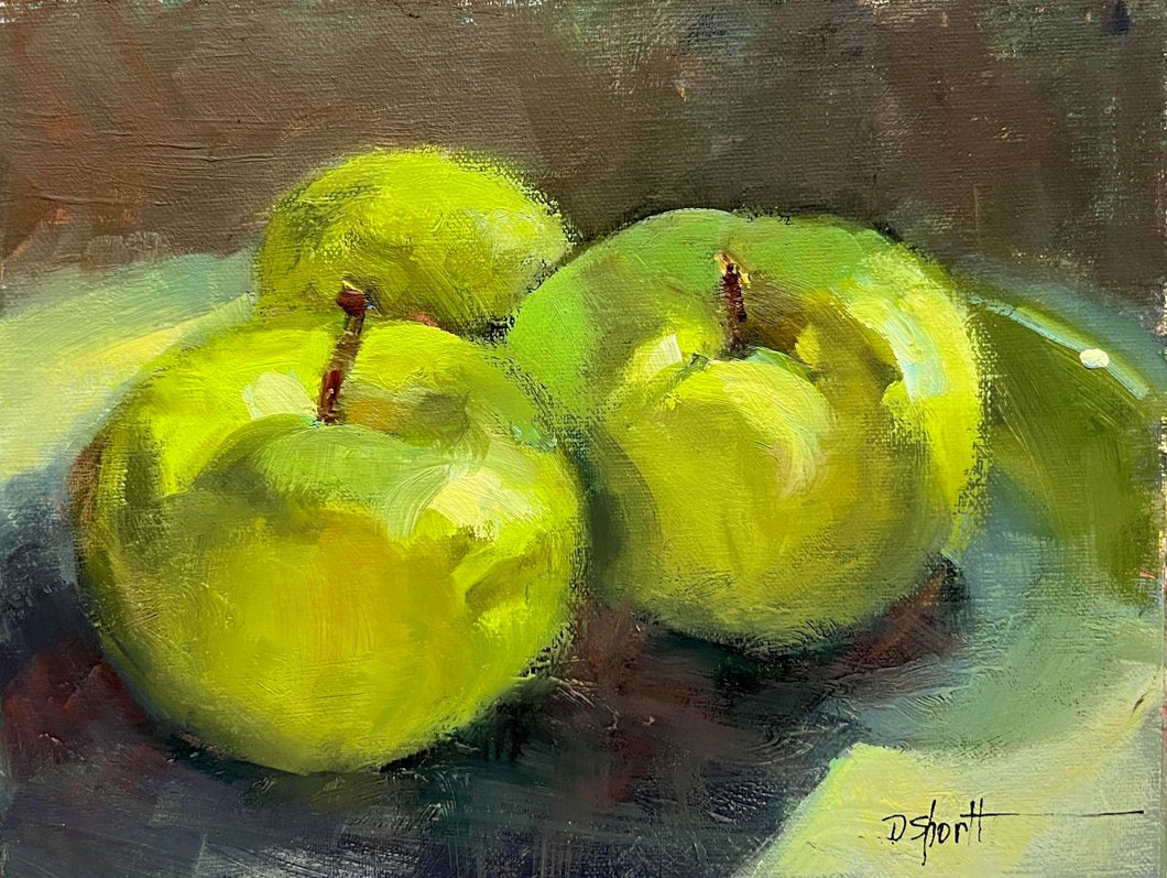 (Unframed) Trois Verts by Donna Shortt