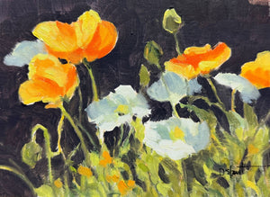 (Unframed) Yellow Poppies by Donna Shortt