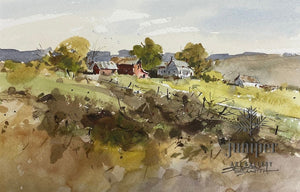 (Unframed) JS24-12 original watercolor by Jerry Smith
