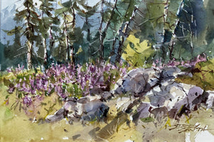 Rocks and Lupine by Jerry Smith