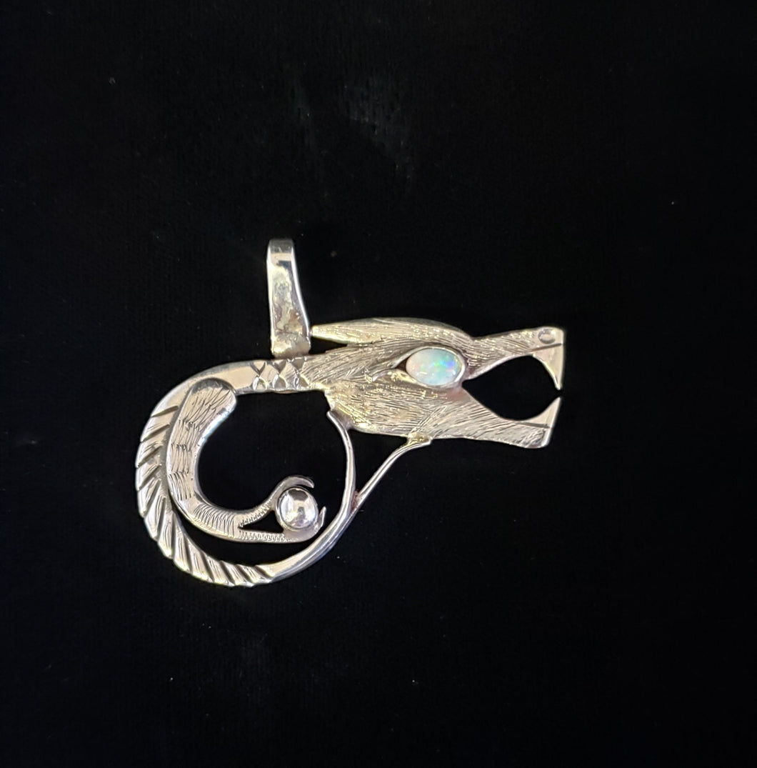 Sterling silver dragon pendant by Tim Terry