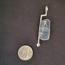 Sterling silver pendant with tourmalinated quartz by artist Tim Terry