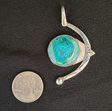Sterling silver pendant with malachite/azurite stone by Tim Terry