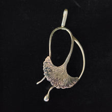 Sterling silver gingko leaf pendant by Tim Terry