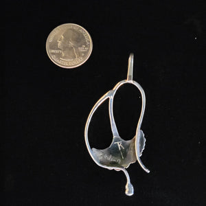 Sterling silver gingko leaf pendant by Tim Terry