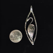 Sterling silver heron pendant by Tim Terry