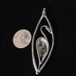 Sterling silver heron pendant by Tim Terry