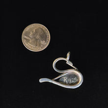 Sterling silver swan pendant with dendritic agate by Tim Terry