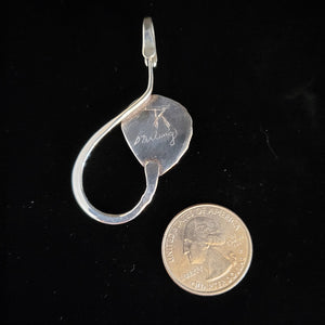 Sterling silver pendant with dendritic agate by artist Tim Terry