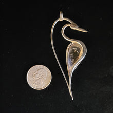 Sterling silver heron pendant by artist Tim Terry