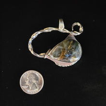 Sterling silver pendant with labradorite stone by artist Tim Terry