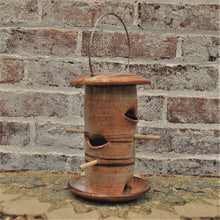 4 perch ceramic bird feeder by Art Baird