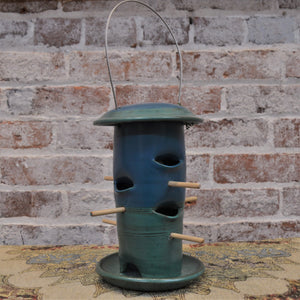 6 perch ceramic bird feeder by Art Baird