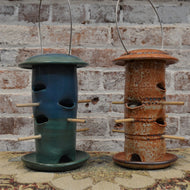 6 perch ceramic bird feeder by Art Baird