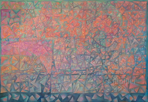 Hurricane City is a signed reproduction from the original painting by David J Emerson Young. 