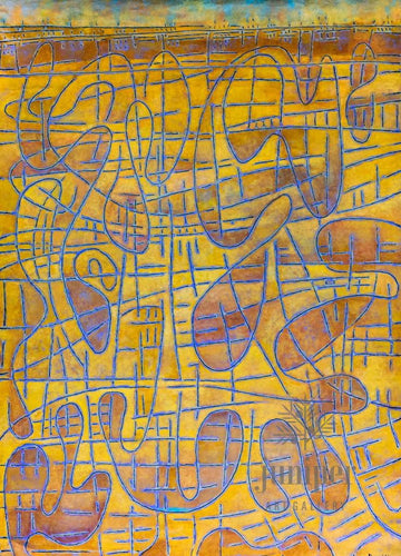Drained Aquifers is a signed reproduction from the original painting (2017) by David J Emerson Young. 