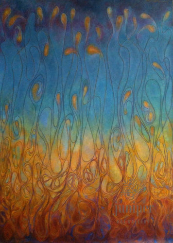 Drenched Crops is a signed reproduction from the original painting by David J Emerson Young.